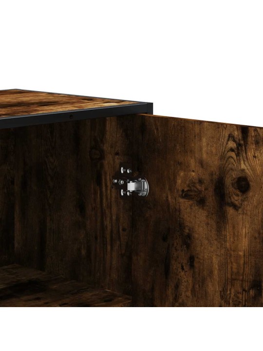 Skříň highboard kouřový dub 35,5x35x139 cm kompozit a kov