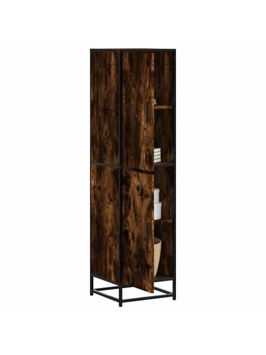 Skříň highboard kouřový dub 35,5x35x139 cm kompozit a kov