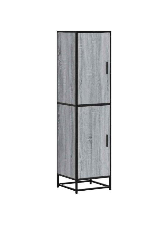 Skříň highboard šedá sonoma 35,5x35x139 cm kompozit a kov