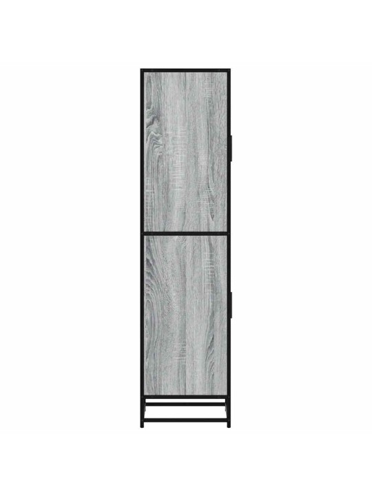 Skříň highboard šedá sonoma 35,5x35x139 cm kompozit a kov