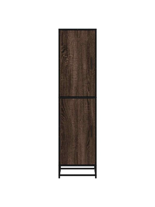 Skříň highboard hnědý dub 35,5x35x139 cm kompozit a kov