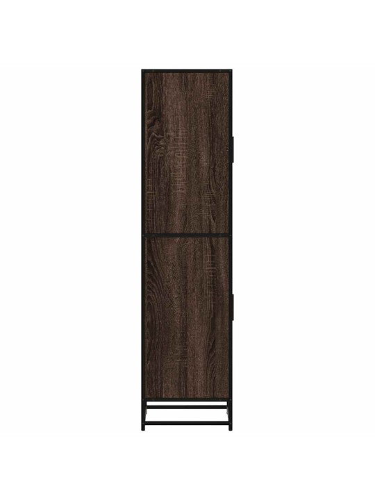 Skříň highboard hnědý dub 35,5x35x139 cm kompozit a kov