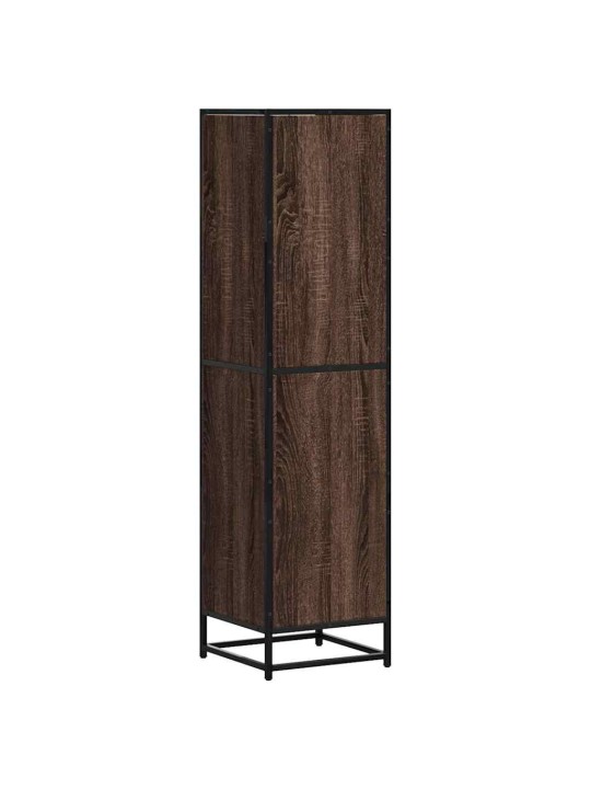 Skříň highboard hnědý dub 35,5x35x139 cm kompozit a kov