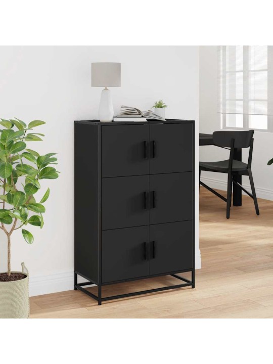 Skříň highboard černá 68x35x106,5 cm kompozit a kov