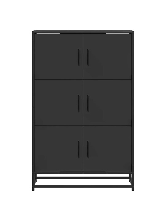 Skříň highboard černá 68x35x106,5 cm kompozit a kov