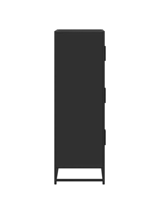 Skříň highboard černá 68x35x106,5 cm kompozit a kov