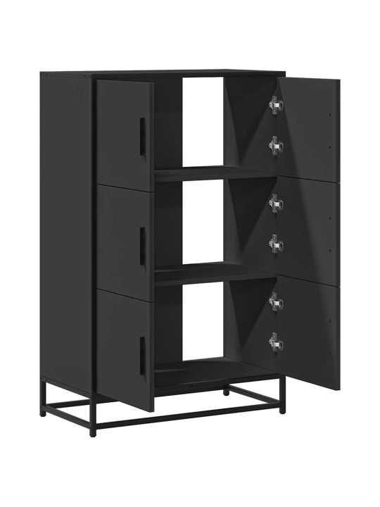 Skříň highboard černá 68x35x106,5 cm kompozit a kov