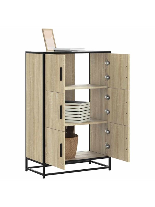 Skříň highboard dub sonoma 68x35x106,5 cm kompozit a kov