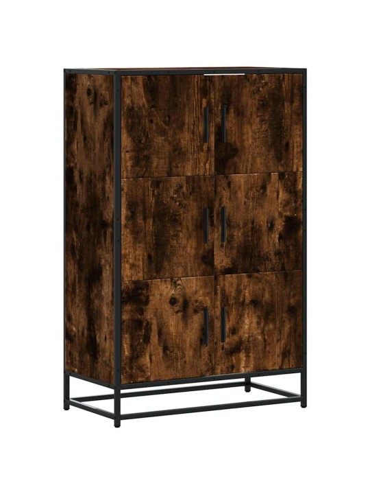 Skříň highboard kouřový dub 68x35x106,5 cm kompozit a kov