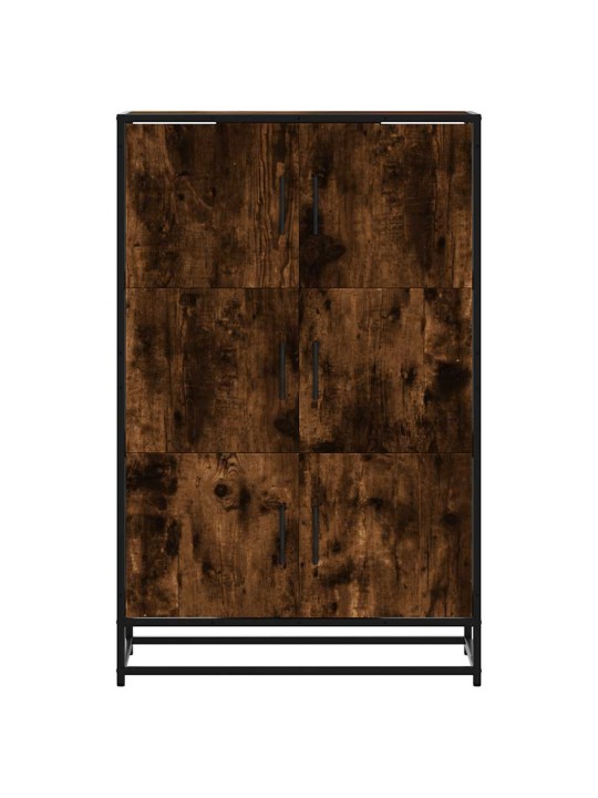 Skříň highboard kouřový dub 68x35x106,5 cm kompozit a kov