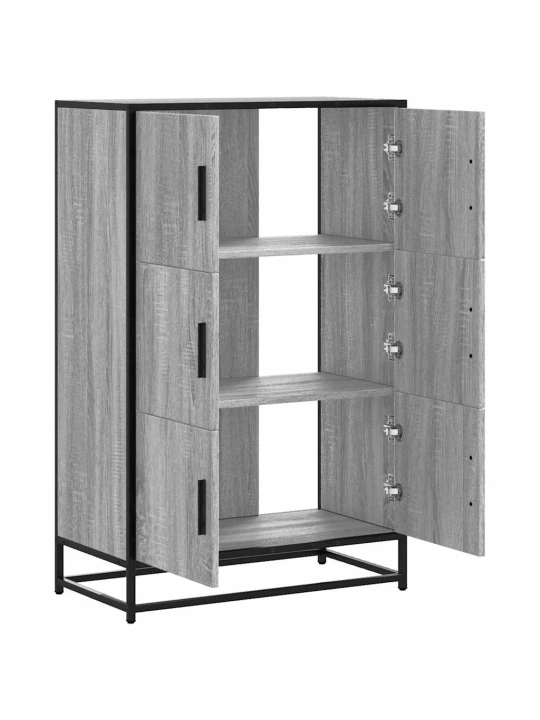 Skříň highboard šedá sonoma 68x35x106,5 cm kompozit a kov
