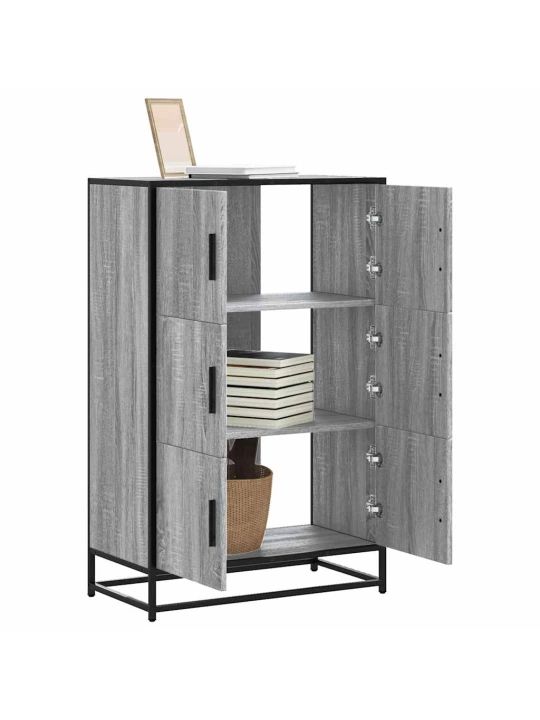 Skříň highboard šedá sonoma 68x35x106,5 cm kompozit a kov