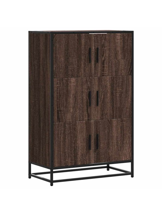 Skříň highboard hnědý dub 68x35x106,5 cm kompozit a kov