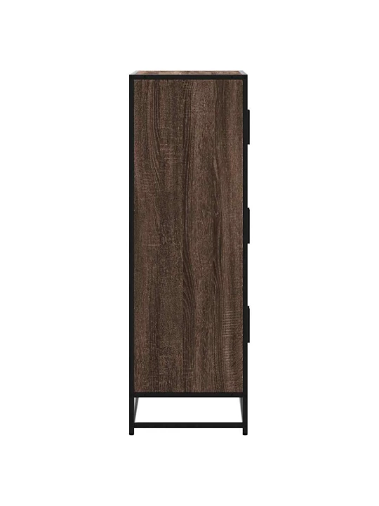 Skříň highboard hnědý dub 68x35x106,5 cm kompozit a kov