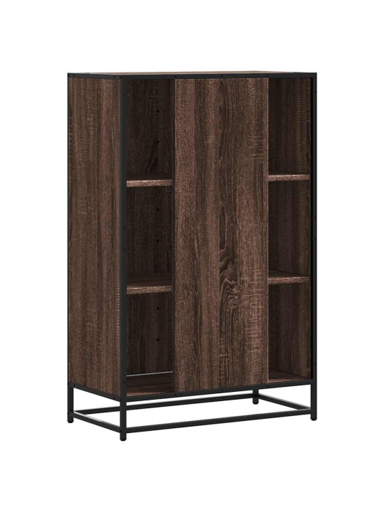 Skříň highboard hnědý dub 68x35x106,5 cm kompozit a kov