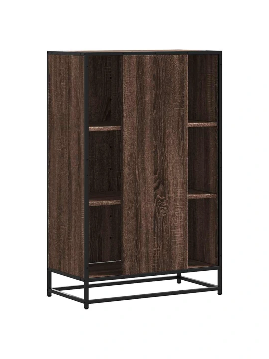 Skříň highboard hnědý dub 68x35x106,5 cm kompozit a kov