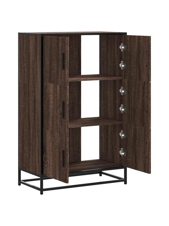 Skříň highboard hnědý dub 68x35x106,5 cm kompozit a kov