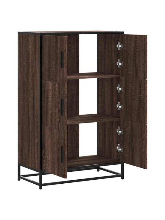 Skříň highboard hnědý dub 68x35x106,5 cm kompozit a kov