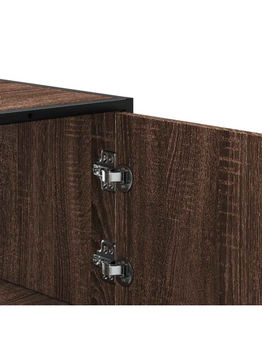 Skříň highboard hnědý dub 68x35x106,5 cm kompozit a kov