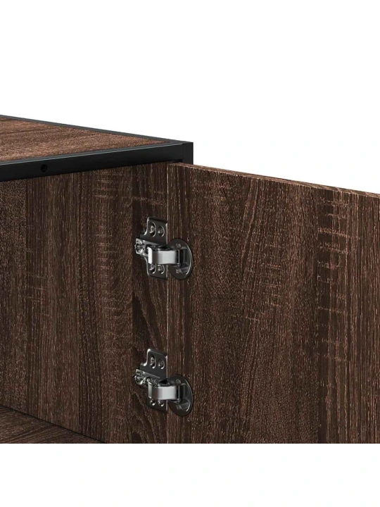 Skříň highboard hnědý dub 68x35x106,5 cm kompozit a kov