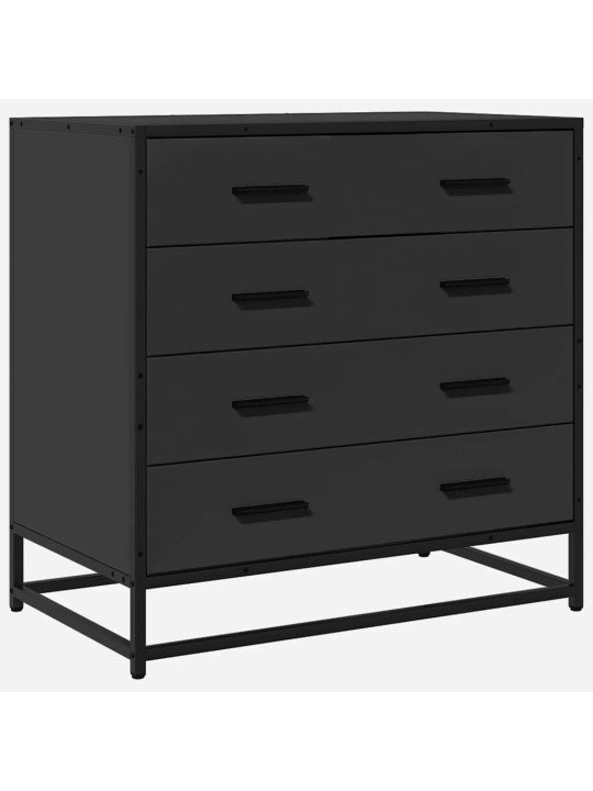 Komoda se zásuvkami černá 70x41x70 cm kompozitní dřevo