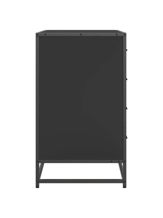 Komoda se zásuvkami černá 70x41x70 cm kompozitní dřevo