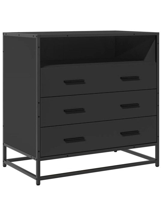 Komoda se zásuvkami černá 70x41x70 cm kompozitní dřevo