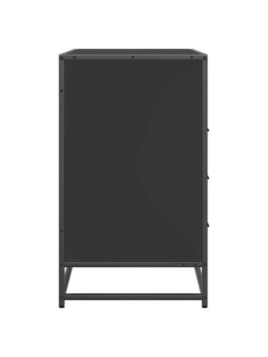Komoda se zásuvkami černá 70x41x70 cm kompozitní dřevo