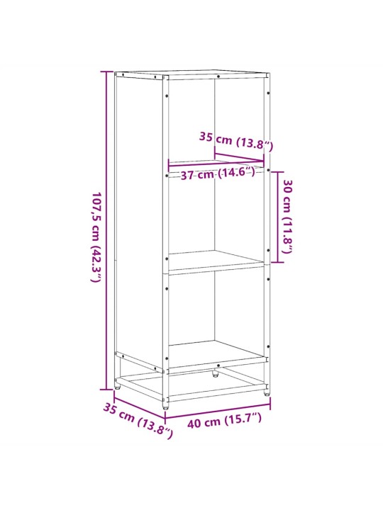 Knihovna dub sonoma 40x35x107,5 cm kompozitní dřevo