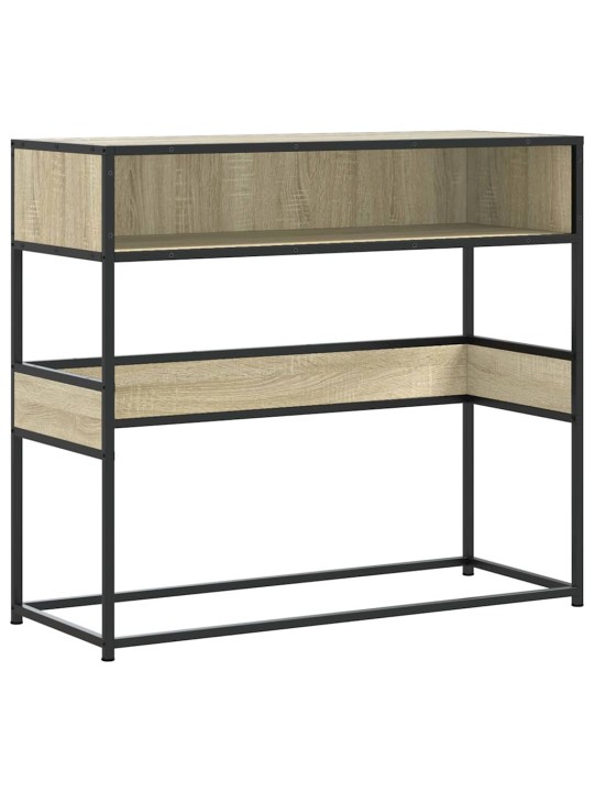 Konzolový stolek dub sonoma 90x35x80 cm kompozitní dřevo
