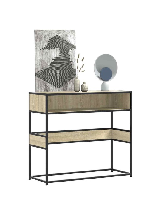Konzolový stolek dub sonoma 90x35x80 cm kompozitní dřevo