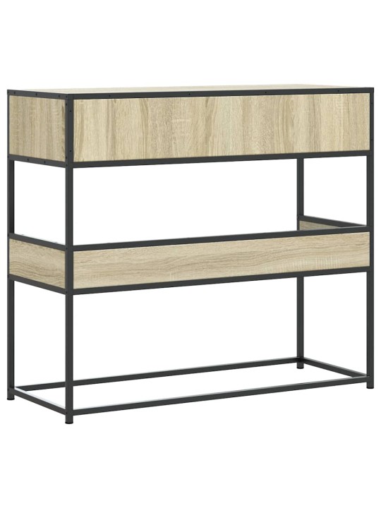 Konzolový stolek dub sonoma 90x35x80 cm kompozitní dřevo
