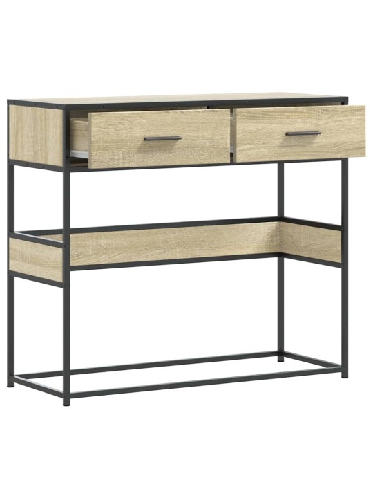 Konzolový stolek dub sonoma 90x35x80 cm kompozitní dřevo