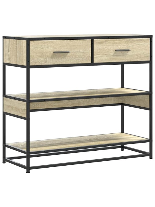Konzolový stolek dub sonoma 90x35x80 cm kompozitní dřevo