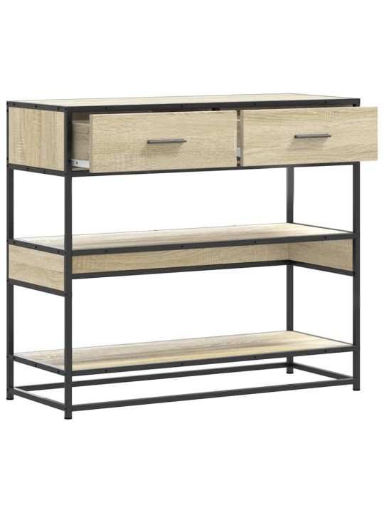 Konzolový stolek dub sonoma 90x35x80 cm kompozitní dřevo