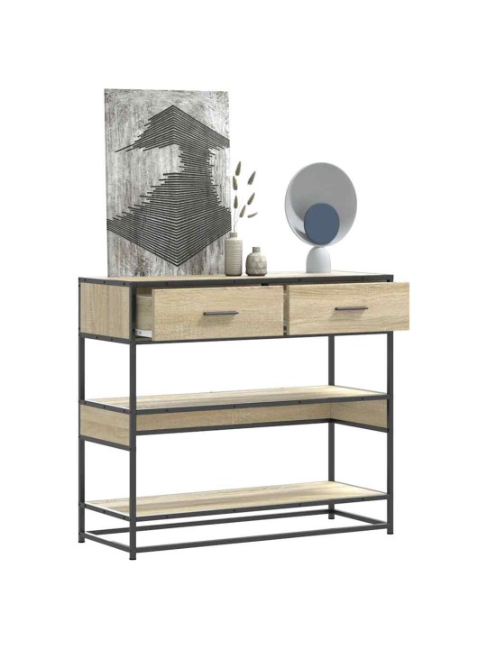 Konzolový stolek dub sonoma 90x35x80 cm kompozitní dřevo