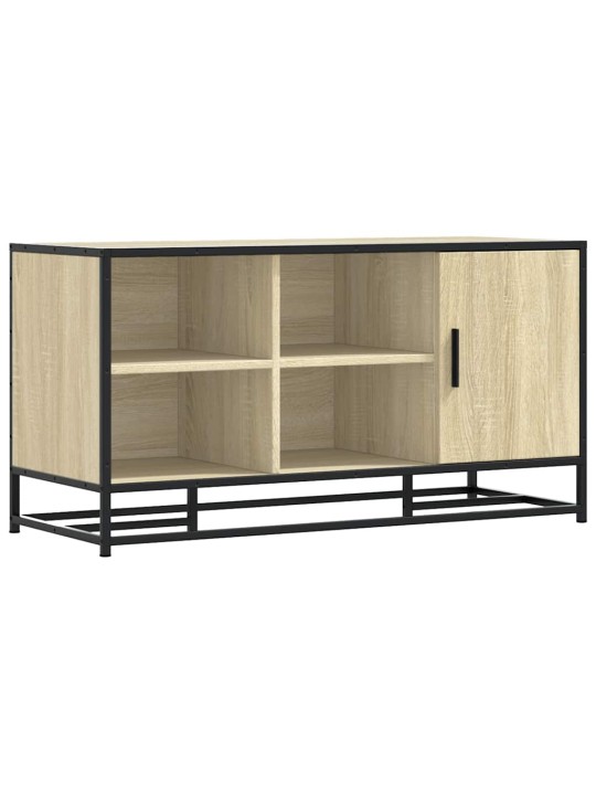 Lavice s botníkem dub sonoma 100x40x53,5 cm kompozit a kovu