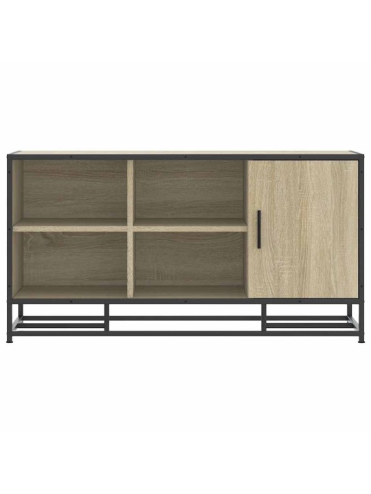Lavice s botníkem dub sonoma 100x40x53,5 cm kompozit a kovu