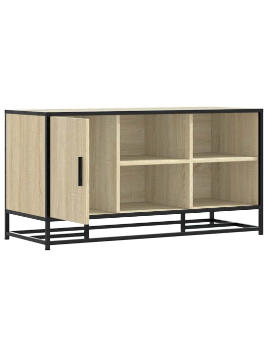 Lavice s botníkem dub sonoma 100x40x53,5 cm kompozit a kovu