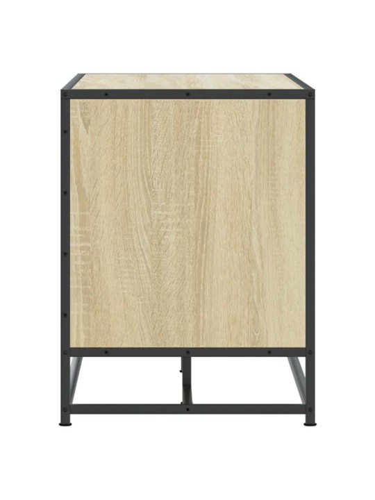 Lavice s botníkem dub sonoma 100x40x53,5 cm kompozit a kovu