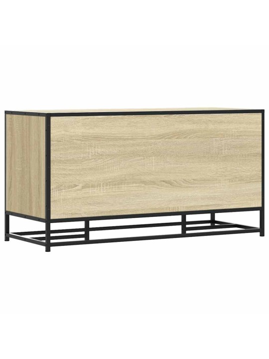 Lavice s botníkem dub sonoma 100x40x53,5 cm kompozit a kovu