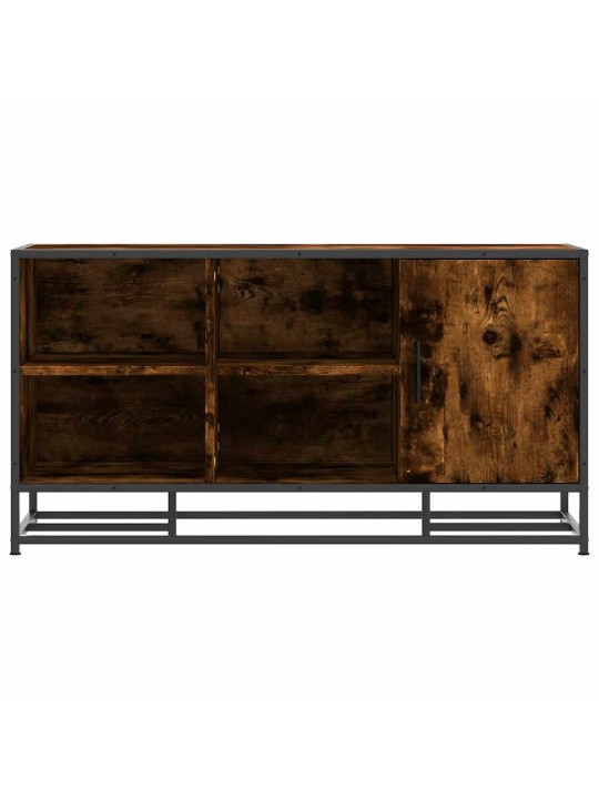 Lavice s botníkem kouřový dub 100x40x53,5 cm kompozit a kovu