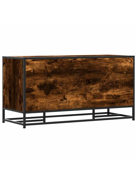 Lavice s botníkem kouřový dub 100x40x53,5 cm kompozit a kovu