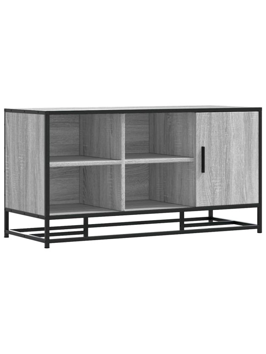 Lavice s botníkem šedá sonoma 100x40x53,5 cm kompozit a kovu