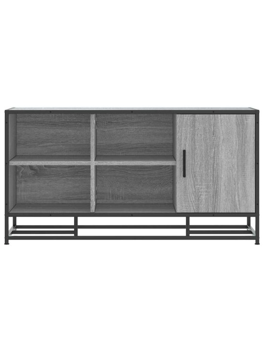 Lavice s botníkem šedá sonoma 100x40x53,5 cm kompozit a kovu