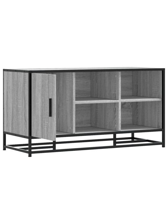 Lavice s botníkem šedá sonoma 100x40x53,5 cm kompozit a kovu