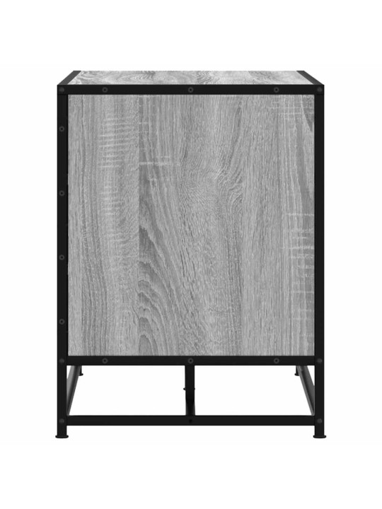 Lavice s botníkem šedá sonoma 100x40x53,5 cm kompozit a kovu