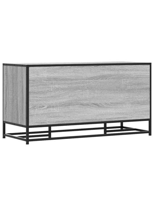 Lavice s botníkem šedá sonoma 100x40x53,5 cm kompozit a kovu