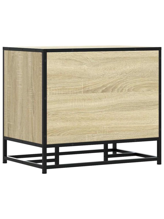 Lavice s botníkem dub sonoma 60x40x53,5 cm kompozit a kovu
