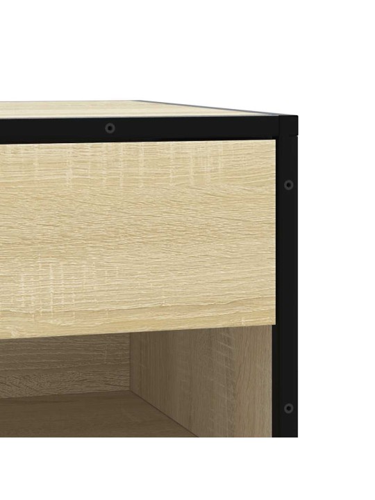 Lavice s botníkem dub sonoma 60x40x53,5 cm kompozit a kovu